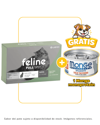 Feline Full Spot Pipeta de 2.1 a 5kg + 1 Monge Cat monoprotein 80g
