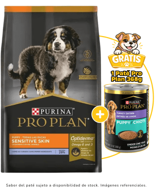 Pro Plan cachorro cordero Sensitive Skin 15kg + 1 paté Pro Plan gratis