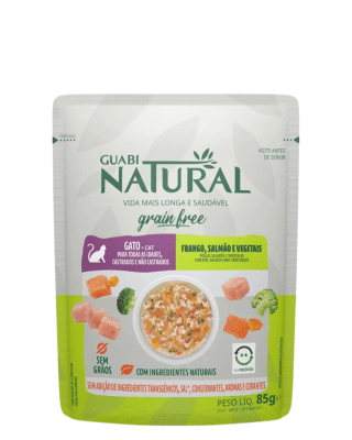 Guabi Natural GF Gato sabor Pollo, Salmón y Vegetales 85 gr