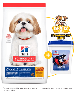 Hills SD Canine Adult 7+ Small Bites 6.8kg + 1 contenedor Hill's gratis