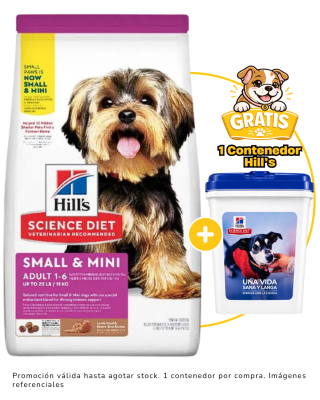 Hills SD Adult Small & Mini - Lamb & Rice 7kg + 1 contenedor Hill´s gratis