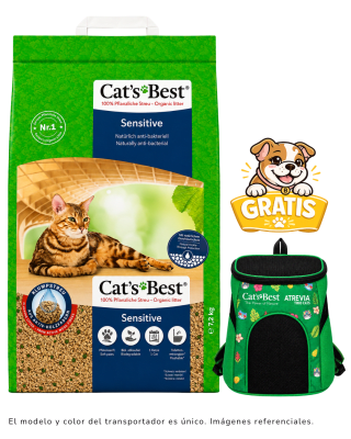 Arena Cats Best Sensitive 7.2kg + 1 Transportador gratis