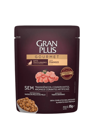 Gran Plus Gato Gourmet Húmedo - Tracto Urinario Pollo Sachet 85gr