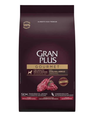 Gran Plus Gourmet Perro Adulto Mediano & Grande Cordero 3kg