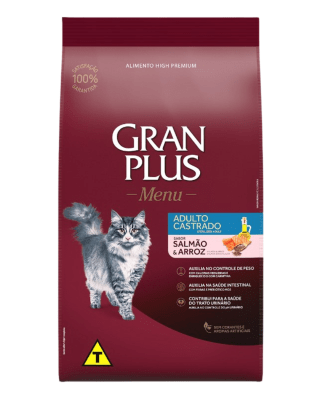 Gran Plus Gato adulto castrado salmón & arroz 3kg
