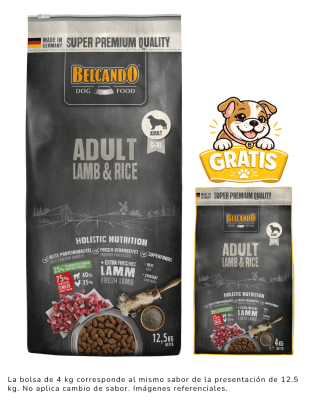 Belcando Adult Cordero & Arroz 12.5kg + 4kg gratis