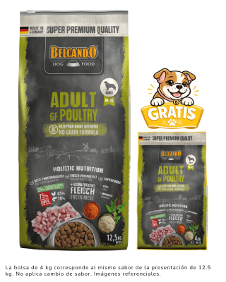 Belcando Adult GF Poultry 12.5kg + 4kg gratis