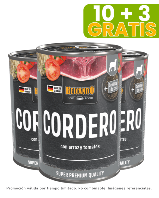 Belcando cordero arroz y tomate (Lata) 400gr promoción 10 + 3 gratis