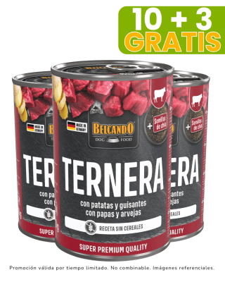 Belcando ternera con patata y guisante - 400gr promoción 10 + 3 gratis