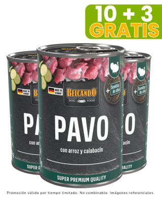 Belcando Pavo con arroz y calabacín (Lata) 400gr promoción 10 + 3 gratis