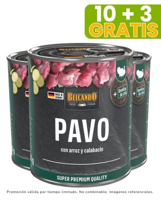 Belcando Pavo con arroz y calabacín - 800gr promoción 10 + 3 gratis