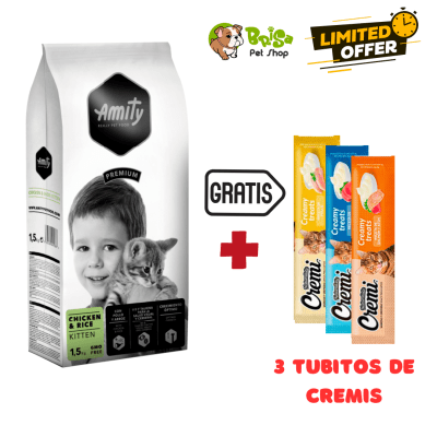 AMITY CAT PREMIUM KITTEN CHICKEN & RICE 1.5 KG