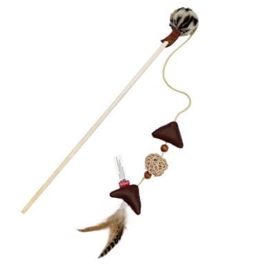 GIGWI ECO LINE FEATHER TEASER SIL VARILLA PLUMA