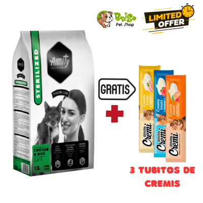 AMITY CAT PREMIUM STERILIZED CATS CHICKEN & RICE 1.5kg