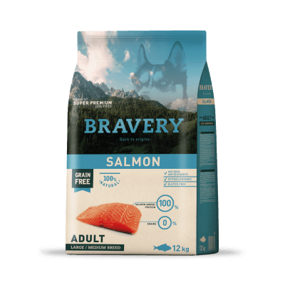 BRAVERY SALMON ADULT LARGE/MEDIUM BREED 12kg