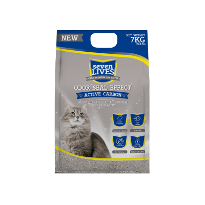 ARENA SEVEN LIVES - BENTONITA CONCARBÓN ACTIVADO 7kg