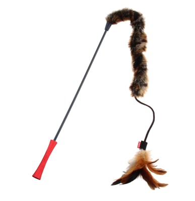 GIGWI Feather Teaser - Varilla Pluma y cola de Felpa