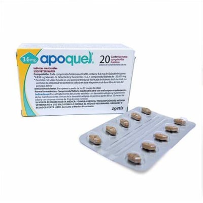 Apoquel masticable 3.6mg caja (20 tabletas)