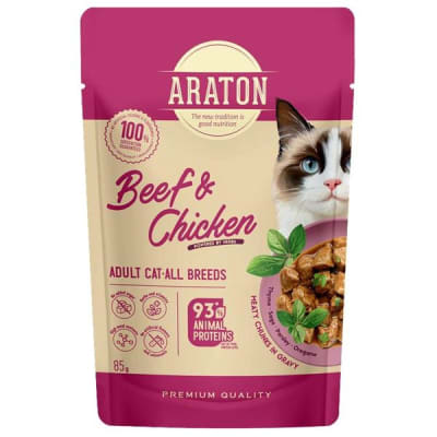 Araton Pouch Cat Adult Beef & Chicken 85gr