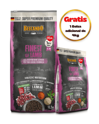 Pack promoción Belcando Finest GF Lamb (efecto salsa) 12.5kg + 4kg de regalo