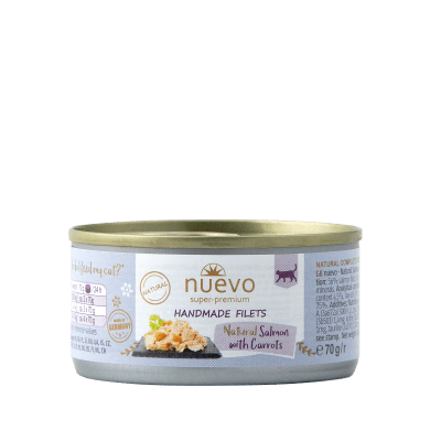 Nuevo SP Gato Handmade Natural Filete Salmón con Zanahoria 70gr