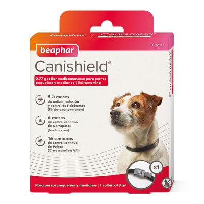 Beaphar Canishield Collar antipulgas – Perro pequeño y mediano