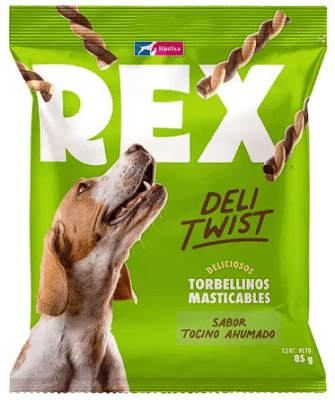 REX torbellinos masticables sabor tocino ahumado 85gr