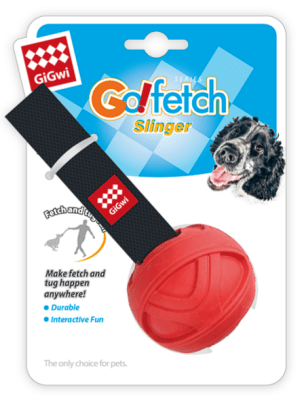 GIGWI Slinger  Rubber Ball-Red
