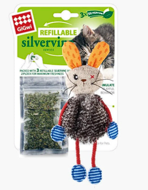 GIGWI REFILLABLE CATNIP SILVERVINE TEA BAGS