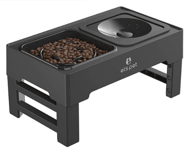 els pet - Plato doble Elevado regulable (Comedero Lento)