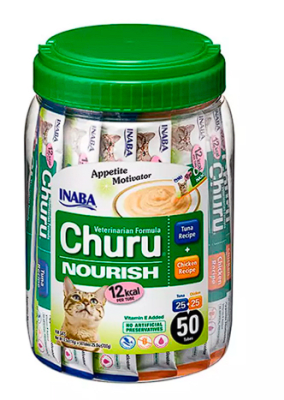 Churu Nourish - Pote de 50 unid (25 Pollo 25 Atún)