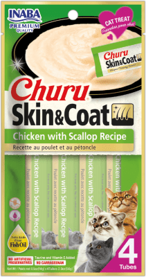 Churu Skin & Coat Chicken with Scallop Receipt CAT - 4und x 14gr