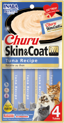 Churu Skin & Coat Tuna Receipt CAT - 4unid x 14gr
