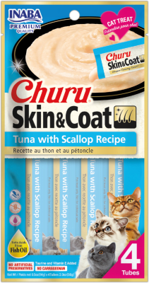 Churu Skin & Coat Tuna with Scallop Receipt CAT - 4und x 14gr