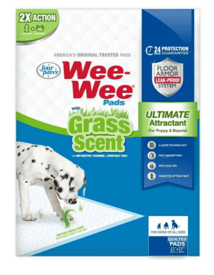 Wee Wee Paños de entrenamiento con esencia de Grass - 10und