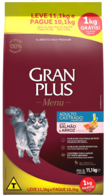 Gran Plus Gato adulto castrado salmón & arroz 11kg