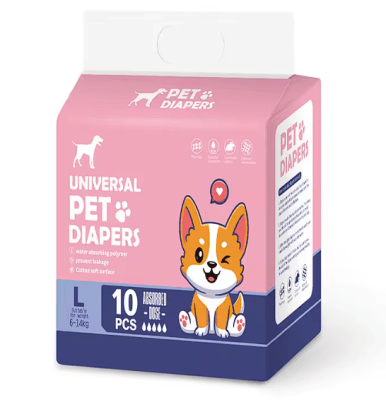 Pañales para perro (Hembra) -  Universal Pet Diapers Talla Large (10und)