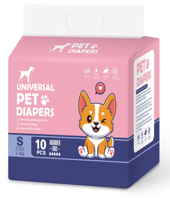 Pañales para perro (Hembra) - Universal Pet Diapers Talla S (10und)