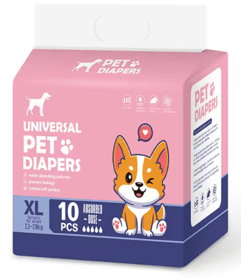 Pañales para perro (Hembra) - Universal Pet Diapers Talla XL (10und)