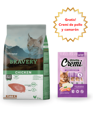 BRAVERY CHICKEN KITTEN 2kg - PROMO CREMI