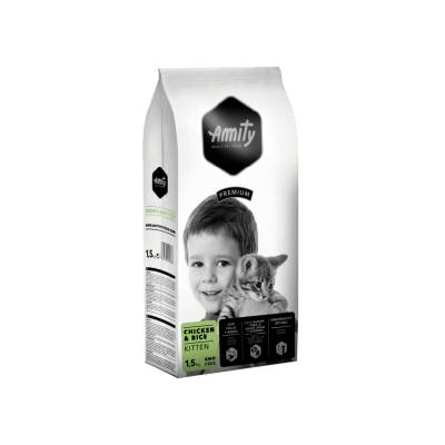 AMITY CAT PREMIUM KITTEN CHICKEN & RICE 1.5 KG
