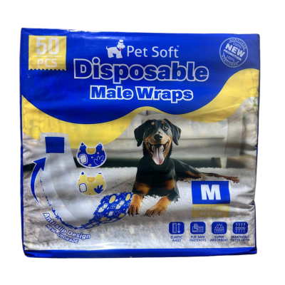 Pañales para perro (Macho) Pet Soft (50 unid) - Medium