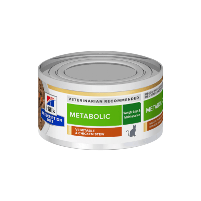 Hills PD Feline Metabolic Vg&Ckn (Estofado) 82gr