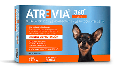 Atrevia 360° Antipulgas - MINI (2.5kg a 5kg)