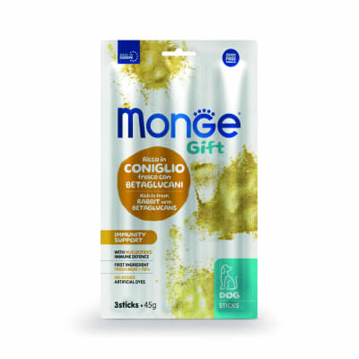 Monge Gift Meat Stick Immunity Support Dog (Conejo con Betaglucano) 45gr