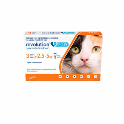 REVOLUTION PLUS X 0.5 M (NARANJA) para Gatos de 2.5kg a 5kg (01 PIPETA)