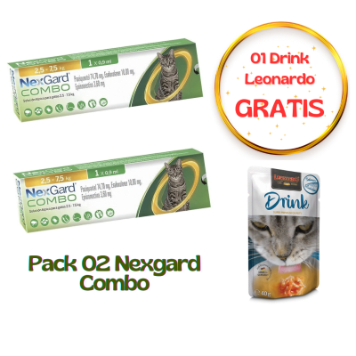 Nexgard Combo Pipeta para Gato de 2.5kg a 7.5kg - Promo Pack de 2 (Drink)