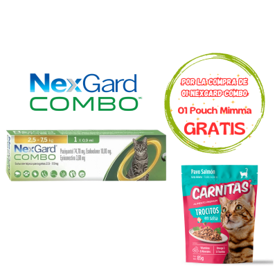 Nexgard Combo Pipeta para Gato de 2.5kg a 7.5kg - Promo Mimma