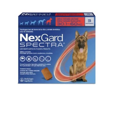 Nexgard Spectra por 3 tabletas para perros de 30.1kg a 60kg