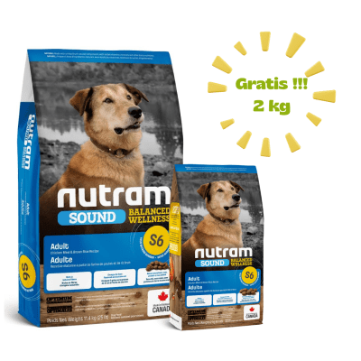 S6 NUTRAM SOUND ADULT DOG 11.4kg - Promo + 02 kg de Regalo